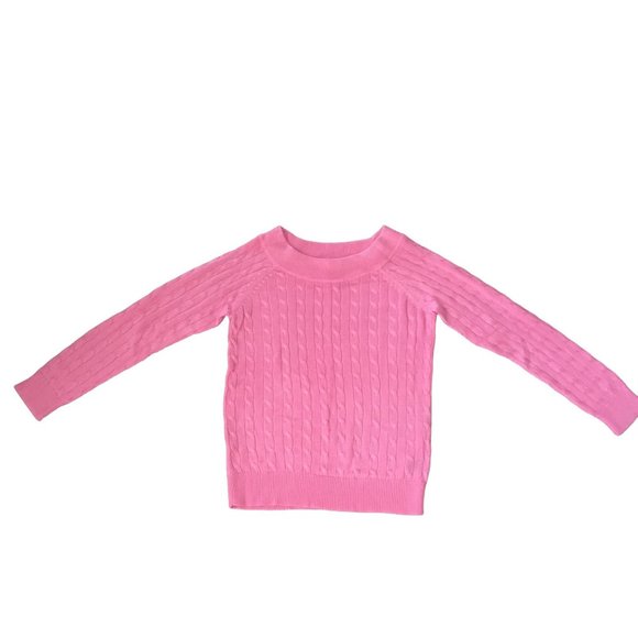 Ralph Lauren Lauren Boat Neck Cable Knit Sweater in Pink - Picture 2 of 11